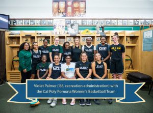 Violet Palmer and CPP Women's Basketball Team