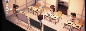 Animal Crossing screenshot of classroom