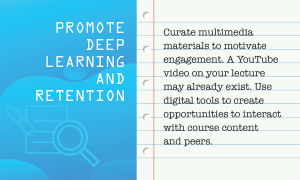Promote Deep Learning and Retention